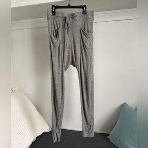Michael Lauren Gray Ribbed Harem Pants Size Small